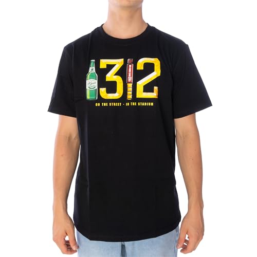 PGWEAR Beer&Flare T-Shirt (DE/NL/SE/PL, Alphanumerisch, M, Regular, Regular, Schwarz) von PGWEAR