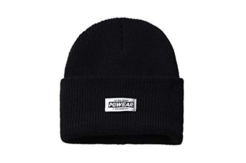 PG Wear Troublemaker Beanie Wintermütze (One Size, schwarz) von PG Wear