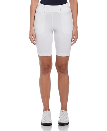 PGA TOUR Damen 9.5” Pull-on Golf Shorts with Tummy Control, Performance Stretch, Moisture-Wicking, Sun Protection Golfhose, Helles Weiß, Mittel PGA TOUR Damen 9.5” Pull-on Golf Shorts with Tummy Control, Performance Stretch, Moisture-Wicking, Sun Protection Golfhose, Helles Weiß, Mittel von PGA TOUR