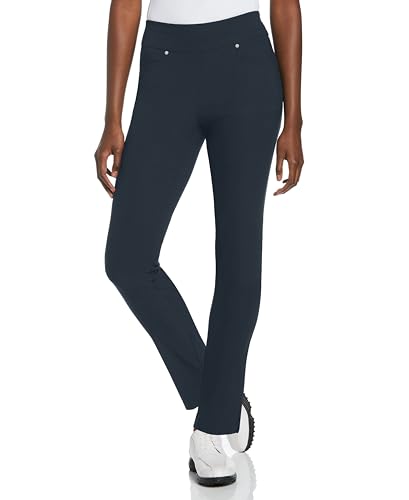 PGA TOUR Damen Pull-on Golf Pant with Tummy Control (Size X-small-xx-Large) Golfhose, Schwarz (Black Iris), X-Klein von PGA TOUR