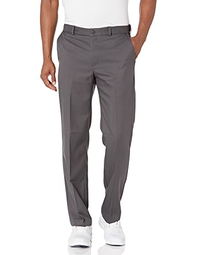 PGA TOUR Herren Flat Front Golf Pant with Expandable Waistband Golfhose, Asphalt, 44W / 32L von PGA TOUR