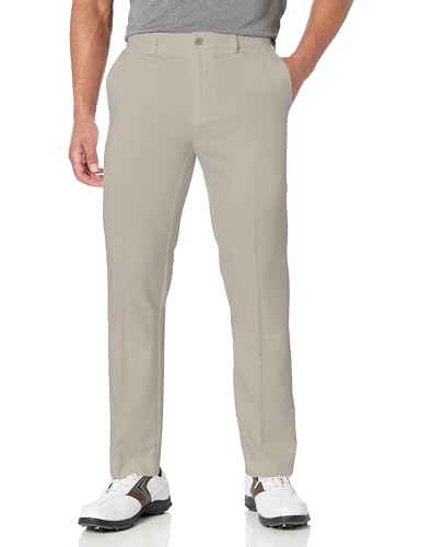 PGA TOUR Herren Flacher Vorderseite und erweiterbarem Bund (Taillenumfang 76-111 cm, groß) Golfhose, Silber-Silver Cloud, 32W / 30L von PGA TOUR