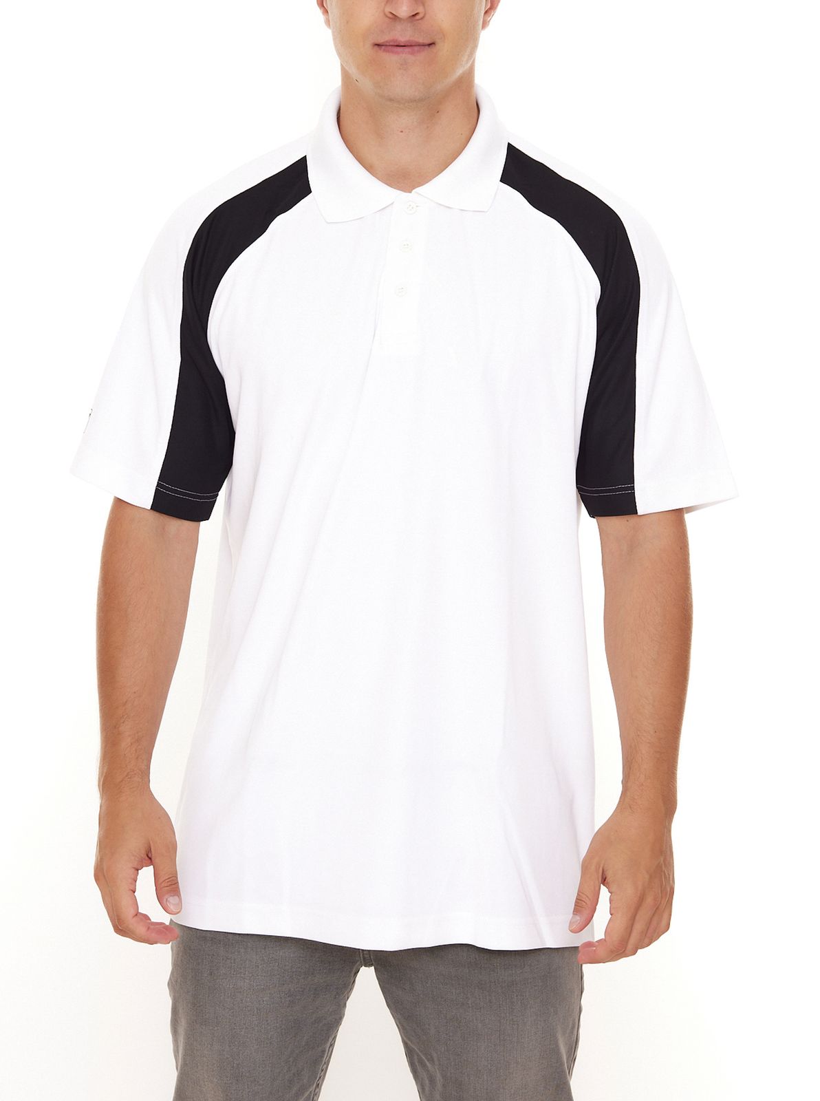 PGA TOUR Herren Polo-Shirt mit CoolFit Golf-Hemd 3508899 Weiß-Schwarz von PGA TOUR