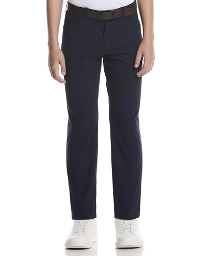 PGA TOUR Jungen 5-Pocket Active Waistband Performance Pull on Pant, Peacoat, 8-10 Jahre von PGA TOUR