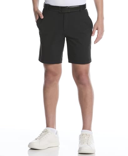 PGA TOUR Jungen Shorts zum Hineinschlüpfen, 17,8 cm, Flacher Vorderseite, aktiver Bund, Caviar, 12-14 Jahre von PGA TOUR