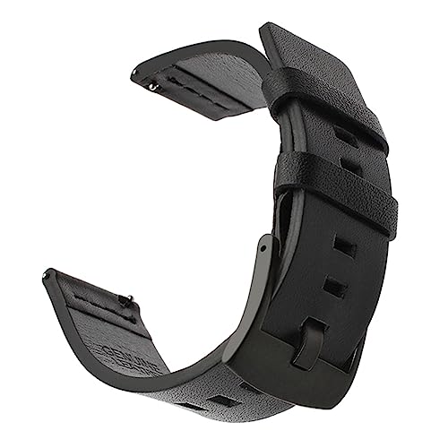PGLVLZFGFN 20mm Italien Öl Lederarmband Kompatibel for for Samsung Getriebe S2 Classic R732 R735. Moto 360 2 42mm Männer Quick Release Watch Band Handgelenkband Uhrenarmband(Black black Buckle) von PGLVLZFGFN
