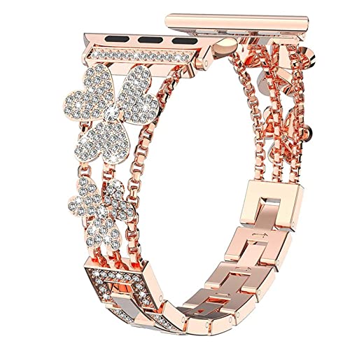 PGLVLZFGFN Frauen Edelstahl-Uhr-Uhr-Band kompatibel for Apple Watch 40mm 38mm kompatibel for iWatch-Serie 6 SE 5 4 3 Kompatibel for Apple Watch 44mm Band 42mm Zubehör Uhrenarmband(Rose Gold,38mm and 4 PGLVLZFGFN Frauen Edelstahl-Uhr-Uhr-Band kompatibel for Apple Watch 40mm 38mm kompatibel for iWatch-Serie 6 SE 5 4 3 Kompatibel for Apple Watch 44mm Band 42mm Zubehör Uhrenarmband(Rose Gold,38mm and 4 von PGLVLZFGFN