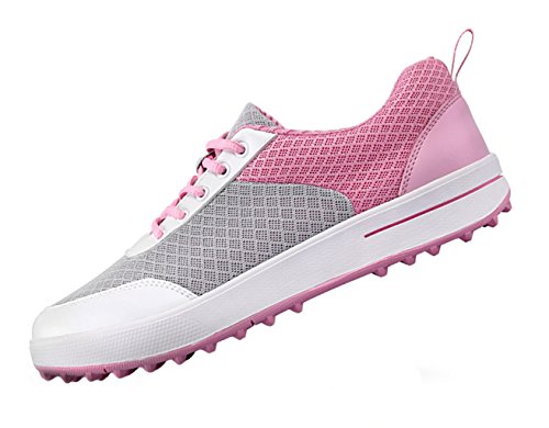 Atmungsaktive Spikeless Golfschuhe Damen für Frauen, Leichte Maschen-zufällige Gehende Turnschuh-Schuhe von PGM