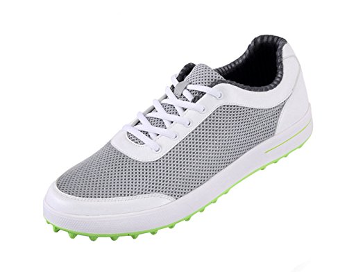 PGM Atmungsaktive Mesh Golfschuhe Spikeless für Herren Hellgrau 39 EU von PGM