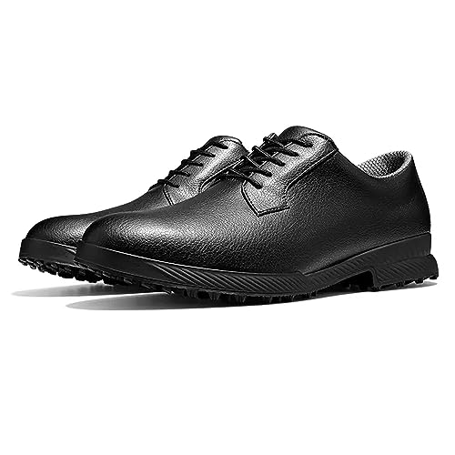 PGM Professionelle Golfschuhe für Herren – atmungsaktive Herren-Golfschuhe mit Spikes – Golf-Trainings-Sport-Sneaker, rutschfeste Wanderschuhe für den Außenbereich, Stil 2 - Schwarz, 9.5 von PGM