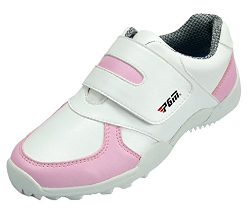 PGM wasserdichte Golfschuhe für Kinder Jungen Mädchen Spikeless mit Klettverschluss von PGM