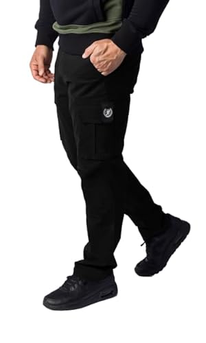 PGWEAR Cargo Hosen Troop (DE/NL/SE/PL, Alphanumerisch, L, Regular, Regular, Schwarz) von PGWEAR