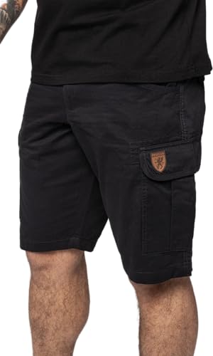 PGWEAR Cargo Shorts Falcon (DE/NL/SE/PL, Alphanumerisch, 3XL, Regular, Regular, Schwarz) von PGWEAR