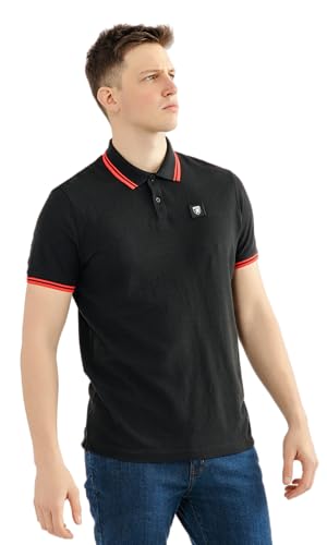 PGWEAR Poloshirt David (DE/NL/SE/PL, Alphanumerisch, L, Regular, Regular, Schwarz/Rot) von PGWEAR