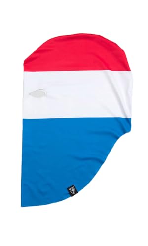 PGWEAR Polyester Sturmhaube (DE/NL/SE/PL, Alphanumerisch, Einheitsgröße, Rot/Weiß/Blau) von PGWEAR