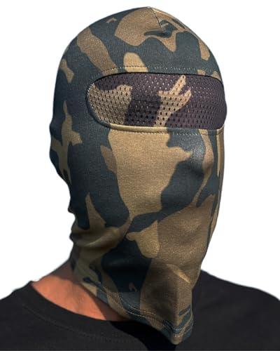 PGWEAR Sturmhaube mit Netz vor den Augen in schwarz blau weiß rot gelb grün (camo) von PGWEAR
