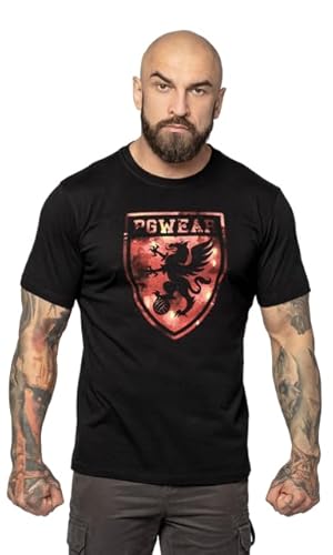 PGWEAR T-Shirt Emblem Flares (DE/NL/SE/PL, Alphanumerisch, XXL, Regular, Regular, Schwarz) von PGWEAR