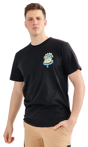 PGWEAR T-Shirt Flamingo (DE/NL/SE/PL, Alphanumerisch, L, Regular, Regular, Schwarz) von PGWEAR