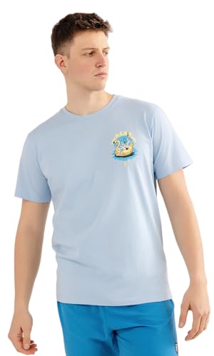 PGWEAR T-Shirt Flamingo (DE/NL/SE/PL, Alphanumerisch, M, Regular, Regular, Blau) von PGWEAR