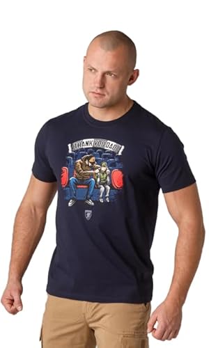 PGWEAR T-Shirt Thank You Dad (DE/NL/SE/PL, Alphanumerisch, XL, Regular, Regular, Marineblau) von PGWEAR