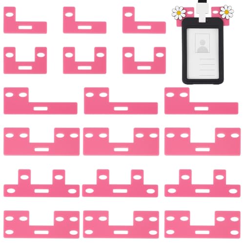 PH PandaHall 18 Stück 6 Stile Abzeichen Ausweishalter Topper Rosa Acryl Kartenhalter ID Abzeichen Topper Buddy Pin Halter Für Krankenschwester Arzt Personal Namenskarte von PH PandaHall