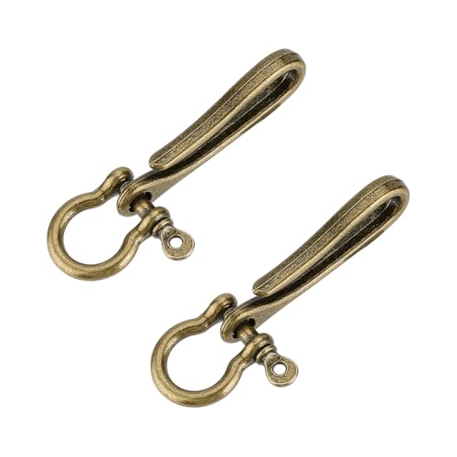 PH PandaHall 2 Stück Angelhaken Schlüsselanhänger Taschenclip Mit Ring U Förmiger Schlüsselring Schlüsselring Aus Legierung Solider Schlüsselhaken Für Schlüssel Geldbörse Antik Bronze 2.6 Zoll von PH PandaHall