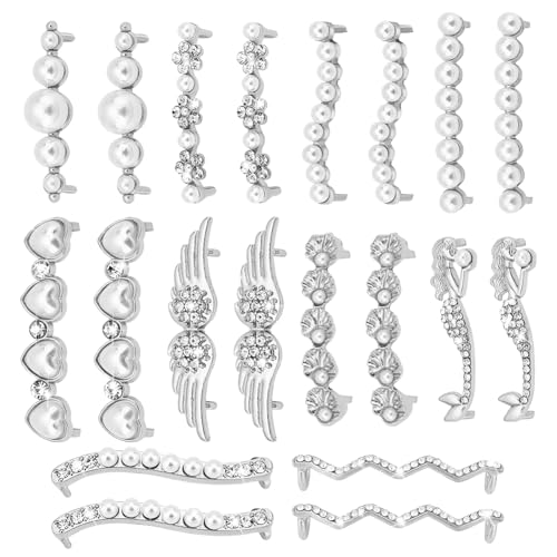 PH PandaHall 20 Stück Sneaker Anhänger In 10 Stilen Perlen Schnürsenkel Anhänger Platin Schuhanhänger Strass Schnürsenkel Schuhclips Für Damen Freizeitschuhe von PH PandaHall