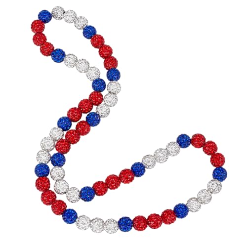 PH PandaHall 23.6 Zoll Baseball Halskette Mit Perlen Und Strasssteinen Baseball Tropfen Softball Halskette 10mm Tonperlen Coole Ketten Für Männer Sportler Team Geschenk von PH PandaHall