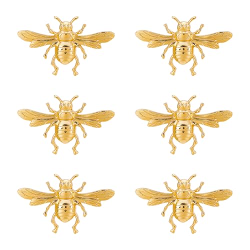 PH PandaHall 6 Stück Bienenbroschen Anstecknadeln Bienenlegierung Anstecknadeln Goldene Metallbienenbroschen Tierbrosche Abzeichen Für Damen Und Herren Rucksack Anzug Hemd Kleidung Geschenke 54x34mm von PH PandaHall