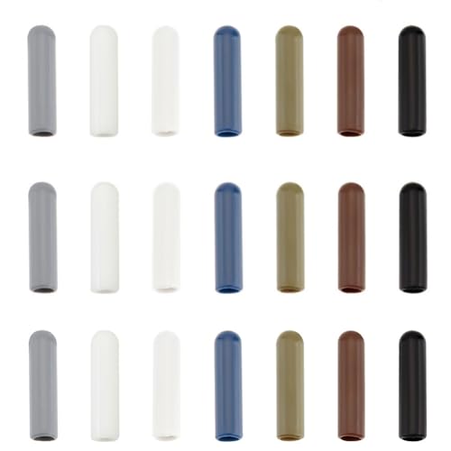 PH PandaHall 70 Stück Schnürsenkel Spitzen 7 Stil Spalte Schnürsenkel Kopf Schnur Endkappe Für Schmuckherstellung Turnschuhe Leinwand Hoodies Strand Hosen DIY Reparatur 20x2~5mm von PH PandaHall