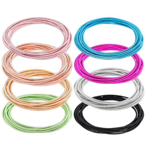PH PandaHall 80 Stück 8 Farben Gitarrensaiten Armbänder 12 Gauge String Stapelbare Armband Für Frauen Spiralarmband Spule Schmuck DIY Handwerk von PH PandaHall