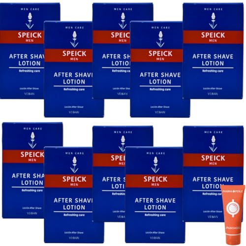 Men After Shave Lotion 10x 100 ml I Erfrischende Pflege und belebender Duft I Ohne Aluminiumsalze I Mit Zaubernussextrakt und natürlichen ätherischen Ölen I Spar-Set plus Pharma Perle give-away von PHARMA PERLE
