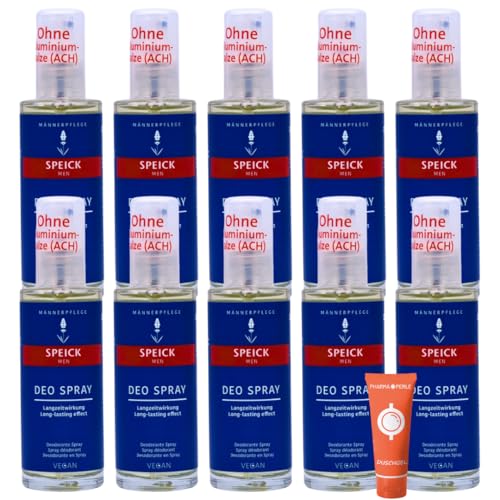 Men Deo Spray 10x 75 ml I Lang anhaltende Frische und zuverlässiger Schutz I ohne Aluminiumsalze I Pflanzliche Pflege mit Bio-Salbeiextrakt I Spar-Set plus Pharma Perle give-away von PHARMA PERLE