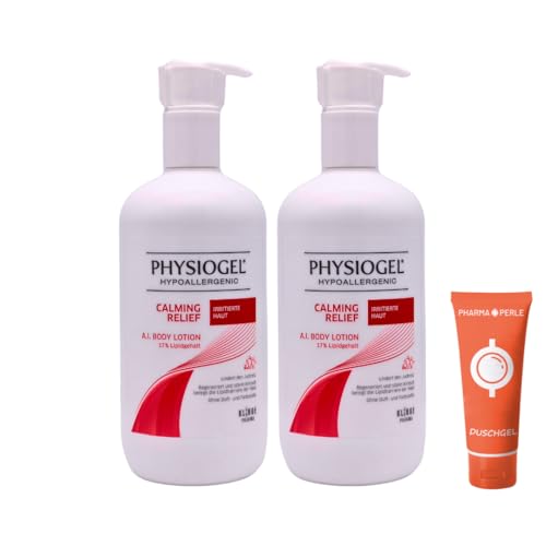 PHYSIOGEL Calming Relief A.I. Body Lotion 2x 400 ml I Pflegelotion für empfindliche, juckende & zu Neurodermitis neigender Haut I für Babys, Kinder & Erwachsene I Spar-Set plus Pharma Perle give-away PHYSIOGEL Calming Relief A.I. Body Lotion 2x 400 ml I Pflegelotion für empfindliche, juckende & zu Neurodermitis neigender Haut I für Babys, Kinder & Erwachsene I Spar-Set plus Pharma Perle give-away von PHARMA PERLE
