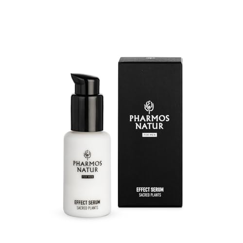 Pharmos Natur Nature Of Men Effect Serum 50ml – Anti-Aging Gesichtspflege Vegan – Hautpflege mit Bio Aloe Vera & Traubenkernöl - Männerpflege Gesichtsserum Naturkosmetik von PHARMOS NATUR