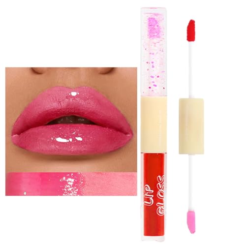 2-in-1-Lippenstift und Glanz | Doppelseitiger Lipgloss - Spiegeleffekt-Lippenstift für Frauen, Glasspiegel-Glow-Lipgloss, nicht klebender Lippenfleck, feuchtigkeitsspendendes Lippenöl für Phasz von PHASZ