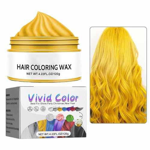 Haarfarbe Wachs, Haarfarbe Haarfarbe Haarwachs Mild Naturhaar, Temporäre Haarfarbe für DIY-Frisur für Kinder, Männer, Frauen, farbiges Haarwachs für Party, Cosplay, Halloween, Weihnachten Phasz von PHASZ