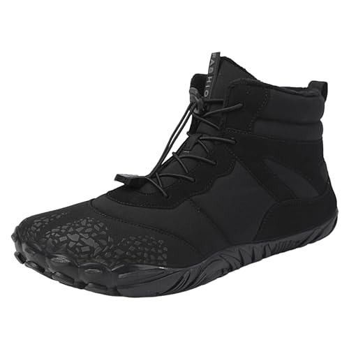 Herren Barfußschuhe Winter Barfußschuhe Männer Breite Box Toe Schuhe für Männer Wasserdicht Schnell Trocknend Barfußschuhe Herren Damen, Schwarz , 43 EU von PHASZ
