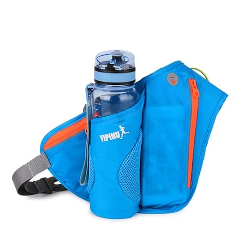 PHASZ Bauchtasche für Wasserflasche, Laufsportgürtel, wasserdichte Tasche, Laufgürtel mit Wasserflaschenhalter, Handyaufbewahrung, Kopfhörerloch für Männer und Frauen, Laufen, Radfahren, Wandern von PHASZ