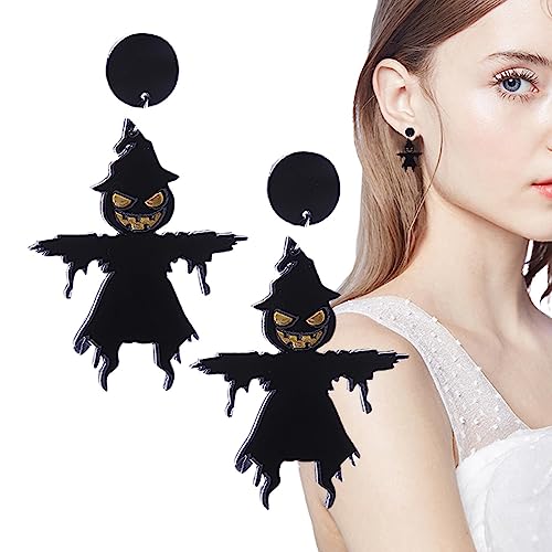 PHASZ Halloween-Ohrringe, baumelnde Hängeohrringe mit Halloween-Design – baumelnde Ohrringe, Halloween-Ohrringe, Geschenke für Frauen und Mädchen, 1, 1 Stück von PHASZ