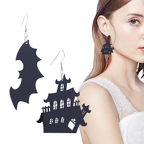 PHASZ Halloween-Ohrringe, baumelnde Hängeohrringe mit Halloween-Design – baumelnde Ohrringe, Halloween-Ohrringe, Geschenke für Frauen und Mädchen, 1, 1 Stück von PHASZ