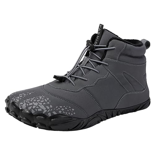 PHASZ Herren Barfußschuhe Winter Barfußschuhe Männer Breite Box Toe Schuhe für Männer Wasserdicht Schnell Trocknend Barfußschuhe Herren Damen, hellgrau, 45 EU von PHASZ