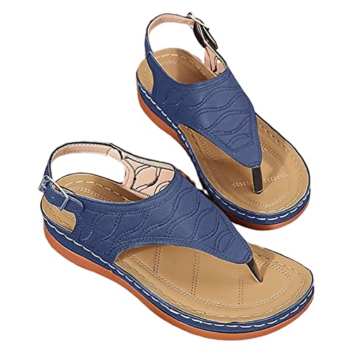 PHASZ Orthopädische Flop-Sandalen | Einfarbige Flache Sandalen mit Schlichter Textur für den Sommer und den Strand | Sandalen mit Rückenriemen für Damen-Wanderschuhe von PHASZ