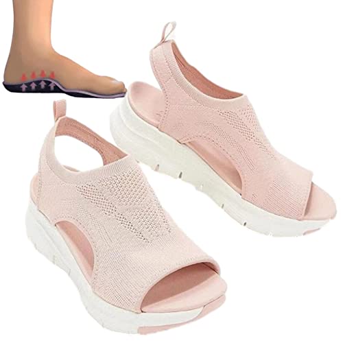 PHASZ Orthopädische Sportsandalen für Damen, waschbare orthopädische Slingback-Sportsandalen für den Sommer, orthopädische Sandalen für Damen, super bequeme Sport-Stricksandalen von PHASZ