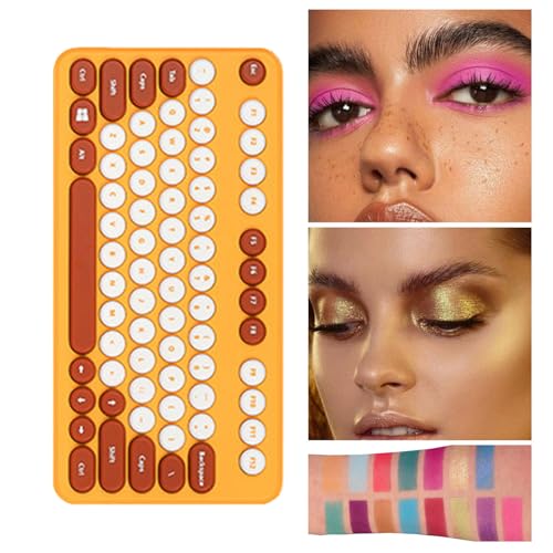 Perlen-Lidschatten-Palette,12 Farben -Lidschatten mit Tastaturhülle | Hochpigmentiertes Lidschatten-Paletten-Make-up, langlebige Lidschatten-Palette Phasz von PHASZ