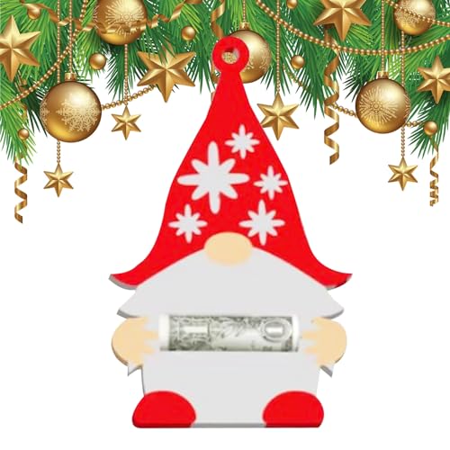 Weihnachtsornament-Geldhalter,Lustige Weihnachts-Geldkarten aus Holz - Segen können auf die Rückseite geschrieben werden, Weihnachtskuchendekoration Phasz von PHASZ