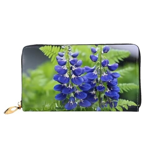 PHAYAH Bell Orchidee Blumenmuster Damen Geldbörse Lange Clutch Reißverschluss Rund Reise Leder Geldbörse Große Kapazität Kreditkartenetui von PHAYAH