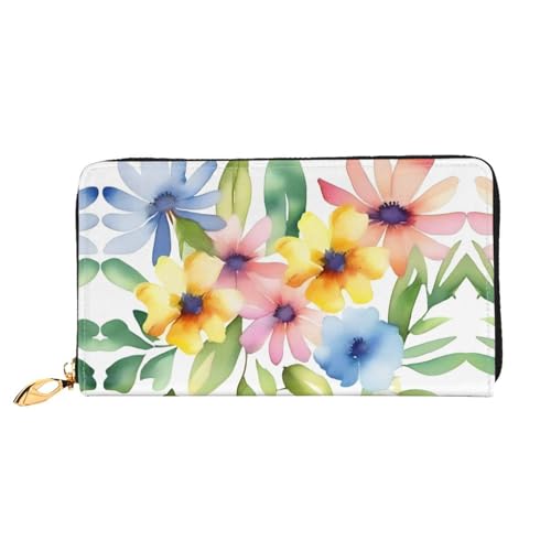 PHAYAH Damen-Geldbörse mit Blumen- und Blattmuster, Leder, Kreditkartenhalter, Clutch, lang, für Damen PHAYAH Damen-Geldbörse mit Blumen- und Blattmuster, Leder, Kreditkartenhalter, Clutch, lang, für Damen von PHAYAH