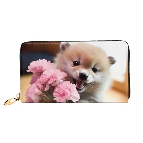 PHAYAH Damen-Geldbörse mit Blumenmuster, lange Clutch, Reißverschluss, Leder, großes Fassungsvermögen, Kreditkartenetui von PHAYAH