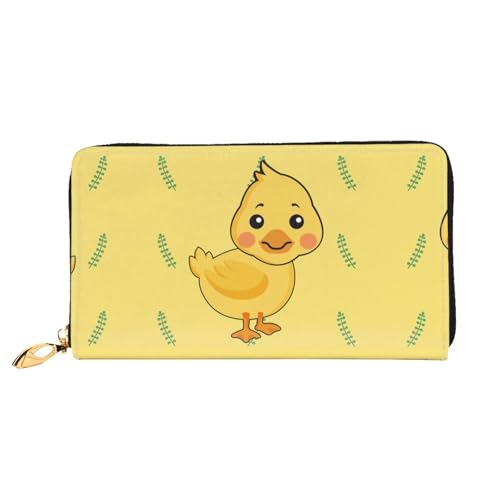 PHAYAH Damen-Geldbörse mit Cartoon-Entenmuster, Leder, Kreditkartenhalter, Clutch, lang, für Damen von PHAYAH
